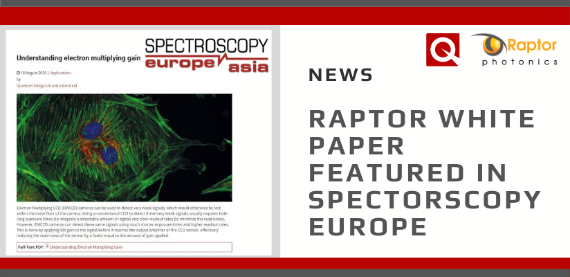 Spectroscopy Europe Features Raptor White Paper