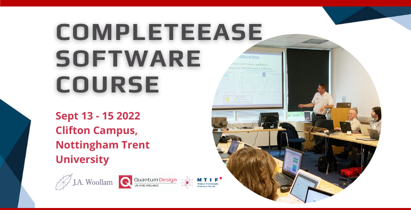 J A Woollam CompleteEase Software Training Course 2022 🗓