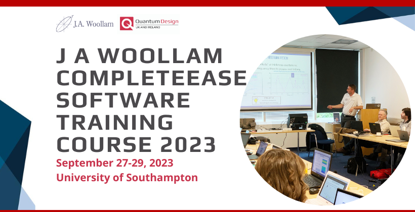 J A Woollam CompleteEase Software Training Course 2023 🗓 🗺