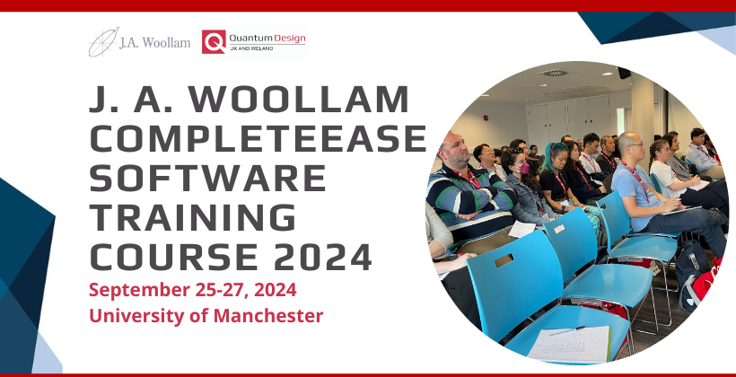 J. A. Woollam CompleteEase Software Training Course 2024 🗓 🗺