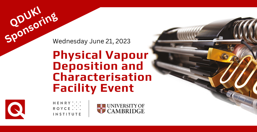 Physical Vapour Deposition and Characterisation Facility Event 🗓 🗺