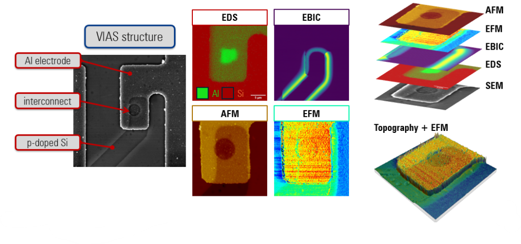 multi-modal nanoparticle analysis - SEM AFM EDS EBIC